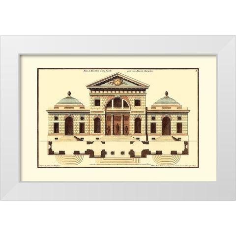 Architectural Facade VI White Modern Wood Framed Art Print by Deneufforge