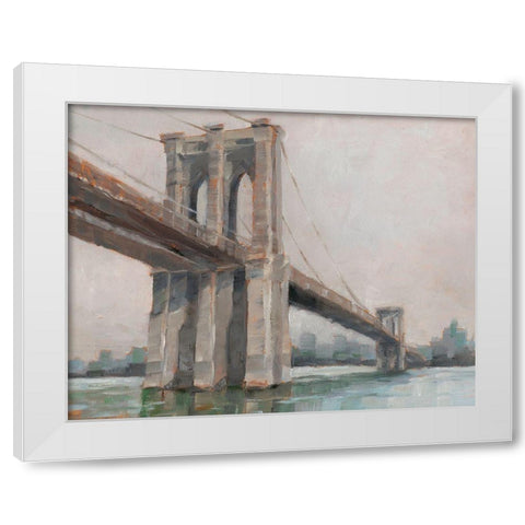 Spanning the East River I White Modern Wood Framed Art Print by Harper, Ethan