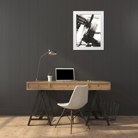 Diagonal Matrix I White Modern Wood Framed Art Print by Harper, Ethan