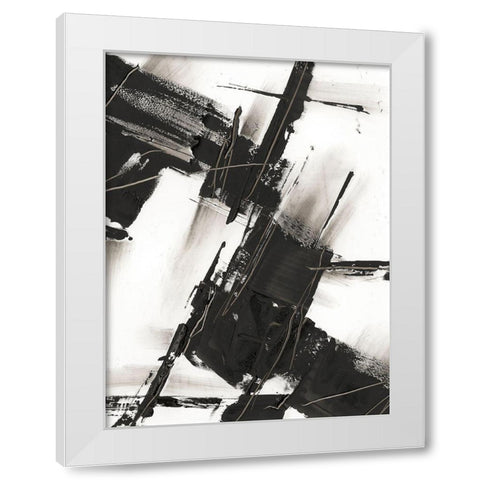 Diagonal Matrix I White Modern Wood Framed Art Print by Harper, Ethan