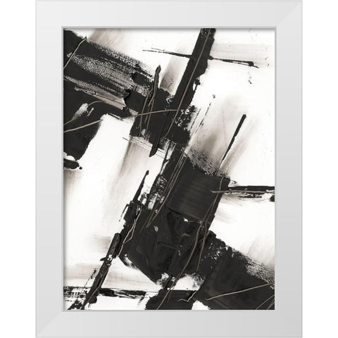 Diagonal Matrix I White Modern Wood Framed Art Print by Harper, Ethan