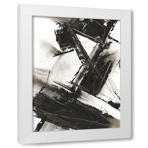 Diagonal Matrix II White Modern Wood Framed Art Print by Harper, Ethan
