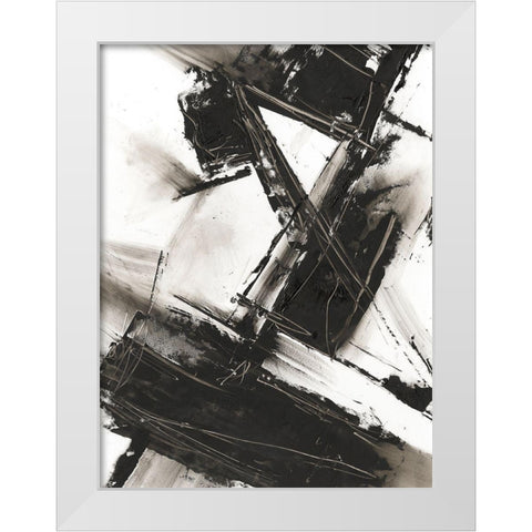 Diagonal Matrix II White Modern Wood Framed Art Print by Harper, Ethan