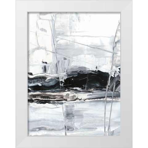 Winter Lightning II White Modern Wood Framed Art Print by Harper, Ethan