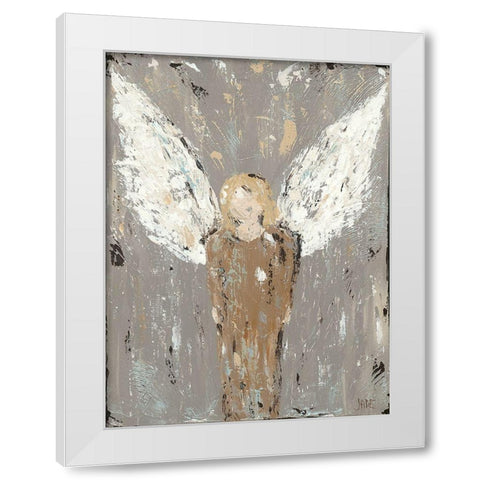 Angel Guardian White Modern Wood Framed Art Print by Reynolds, Jade