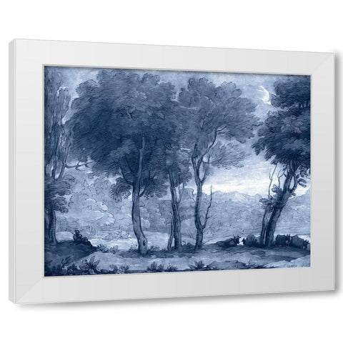 Pastoral Toile I White Modern Wood Framed Art Print by Lorrain, Claude