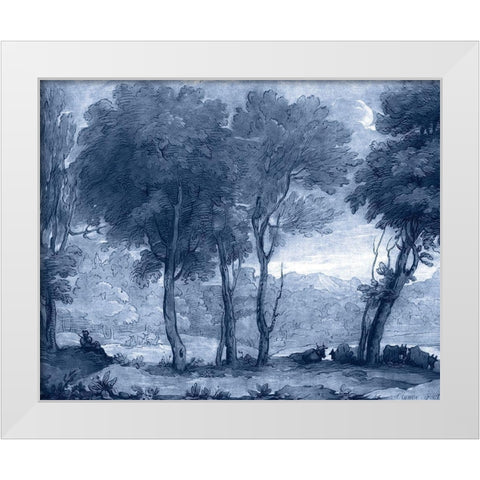 Pastoral Toile I White Modern Wood Framed Art Print by Lorrain, Claude
