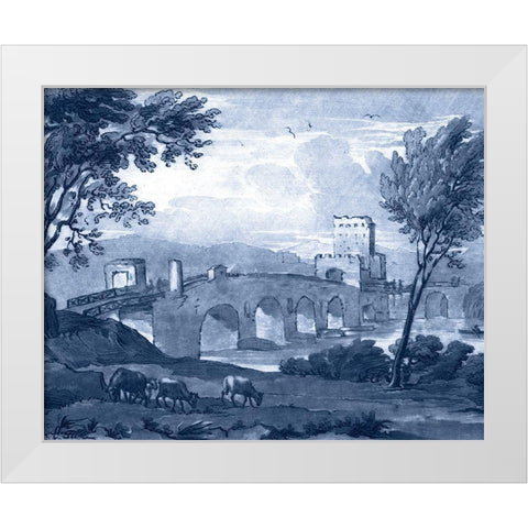 Pastoral Toile III White Modern Wood Framed Art Print by Lorrain, Claude