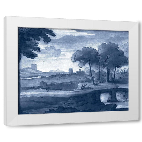 Pastoral Toile IV White Modern Wood Framed Art Print by Lorrain, Claude