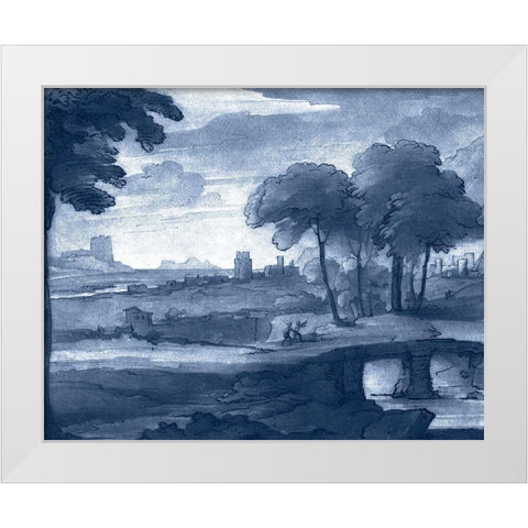 Pastoral Toile IV White Modern Wood Framed Art Print by Lorrain, Claude