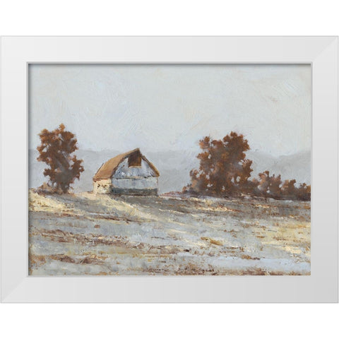 Snow Covered Hillside I White Modern Wood Framed Art Print by Harper, Ethan