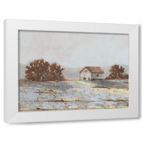 Snow Covered Hillside II White Modern Wood Framed Art Print by Harper, Ethan