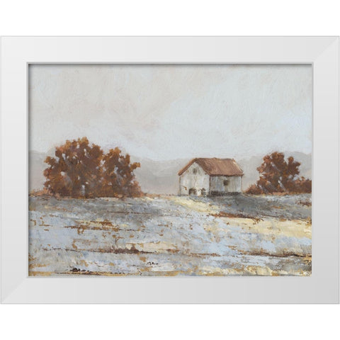 Snow Covered Hillside II White Modern Wood Framed Art Print by Harper, Ethan