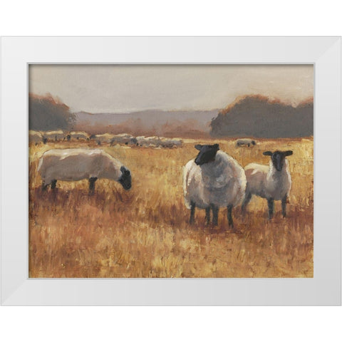 Grazing at Sunset II White Modern Wood Framed Art Print by Harper, Ethan