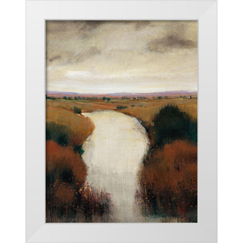 Misty River I White Modern Wood Framed Art Print by OToole, Tim