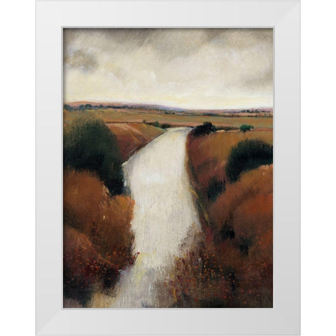 Misty River II White Modern Wood Framed Art Print by OToole, Tim