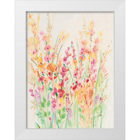 Brilliant Floral I White Modern Wood Framed Art Print by OToole, Tim