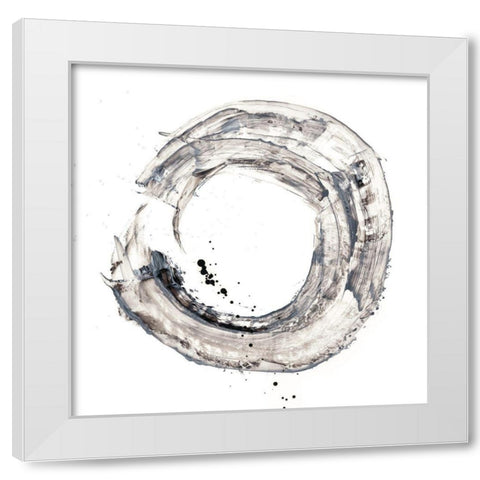 Cosmic Rings I White Modern Wood Framed Art Print by Harper, Ethan