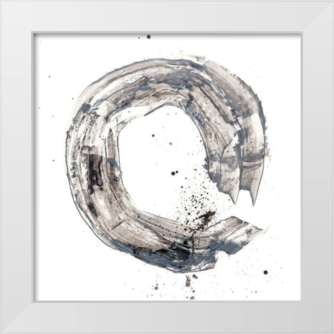 Cosmic Rings II White Modern Wood Framed Art Print by Harper, Ethan