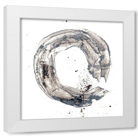 Cosmic Rings II White Modern Wood Framed Art Print by Harper, Ethan