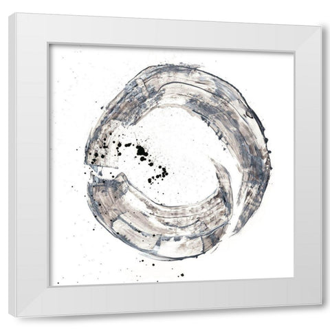 Cosmic Rings III White Modern Wood Framed Art Print by Harper, Ethan