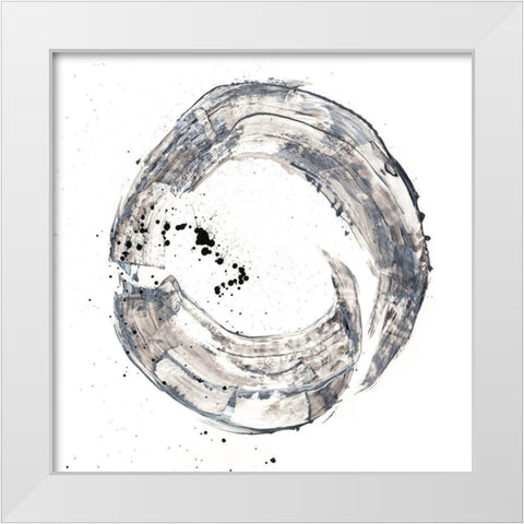 Cosmic Rings III White Modern Wood Framed Art Print by Harper, Ethan