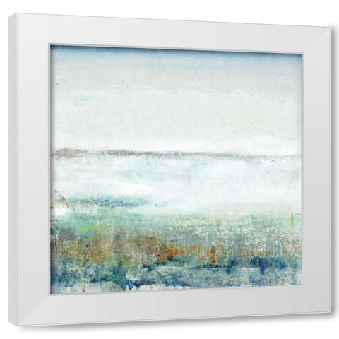 Turquoise Mist I White Modern Wood Framed Art Print by OToole, Tim