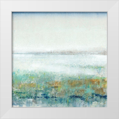Turquoise Mist II White Modern Wood Framed Art Print by OToole, Tim