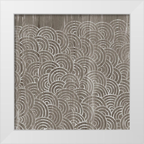 Weathered Wood Patterns I White Modern Wood Framed Art Print by Vess, June Erica