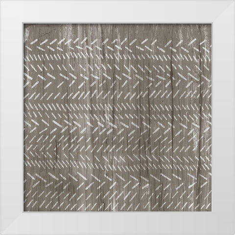 Weathered Wood Patterns II White Modern Wood Framed Art Print by Vess, June Erica