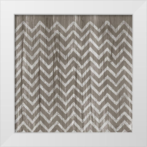 2-UP Weathered Wood Patterns IV White Modern Wood Framed Art Print by Vess, June Erica