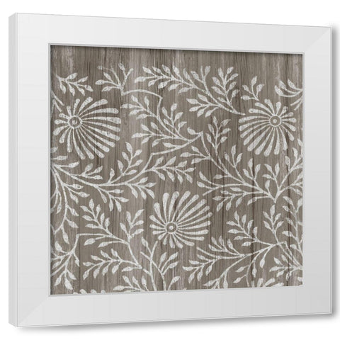 Weathered Wood Patterns VII White Modern Wood Framed Art Print by Vess, June Erica