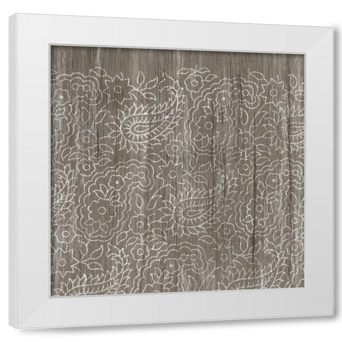 Weathered Wood Patterns XI White Modern Wood Framed Art Print by Vess, June Erica