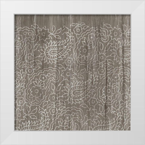Weathered Wood Patterns XI White Modern Wood Framed Art Print by Vess, June Erica