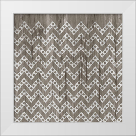 Weathered Wood Patterns XII White Modern Wood Framed Art Print by Vess, June Erica