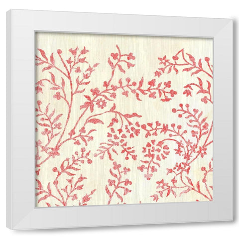 Weathered Patterns in Red V White Modern Wood Framed Art Print by Vess, June Erica