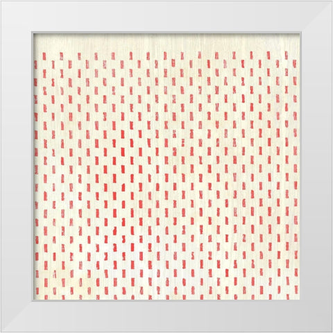 Weathered Patterns in Red VIII White Modern Wood Framed Art Print by Vess, June Erica