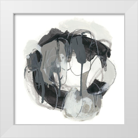 Obsidian Arc II White Modern Wood Framed Art Print by Vess, June Erica