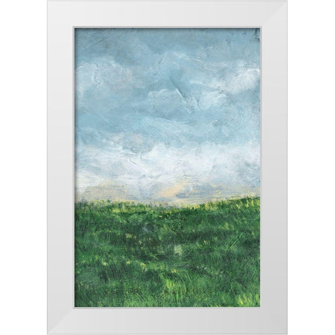 Verdant Fields II White Modern Wood Framed Art Print by Chandler, Sharon