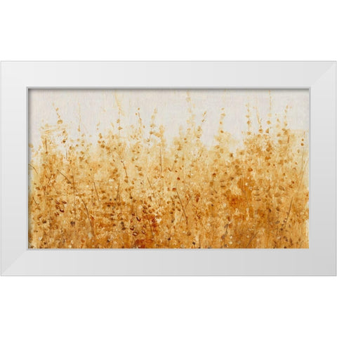 Ochre Fields I White Modern Wood Framed Art Print by OToole, Tim