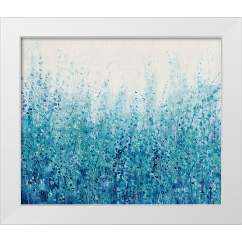 Misty Blues I White Modern Wood Framed Art Print by OToole, Tim