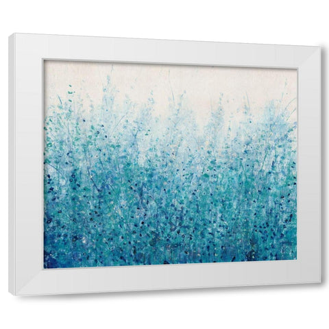 Misty Blues II White Modern Wood Framed Art Print by OToole, Tim