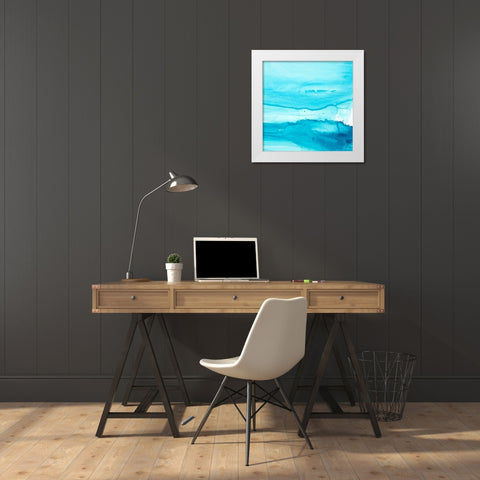 Making Waves IV White Modern Wood Framed Art Print by Harper, Ethan