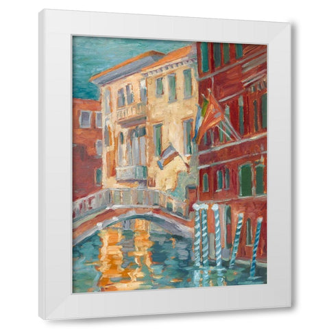 Sunset on the Canal I White Modern Wood Framed Art Print by Harper, Ethan