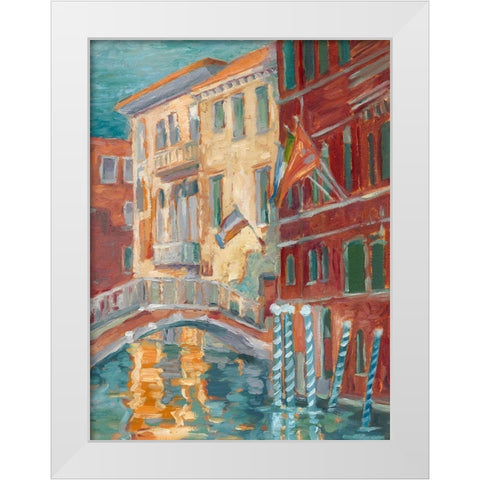 Sunset on the Canal I White Modern Wood Framed Art Print by Harper, Ethan