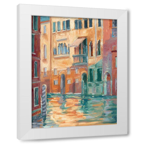 Sunset on the Canal II White Modern Wood Framed Art Print by Harper, Ethan