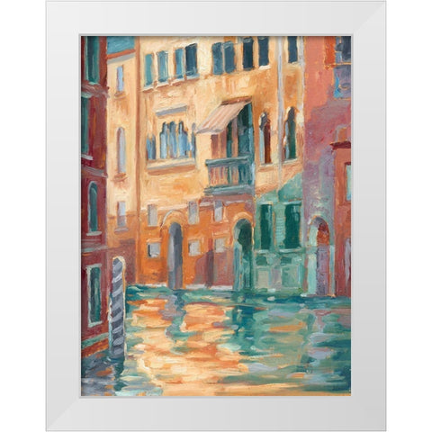 Sunset on the Canal II White Modern Wood Framed Art Print by Harper, Ethan
