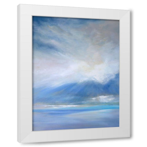 Heavenly Light Triptych II White Modern Wood Framed Art Print by Finch, Sheila