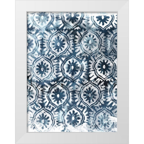 Indigo Extraction I White Modern Wood Framed Art Print by Vess, June Erica