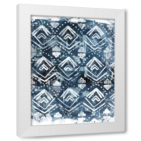 Indigo Extraction II White Modern Wood Framed Art Print by Vess, June Erica